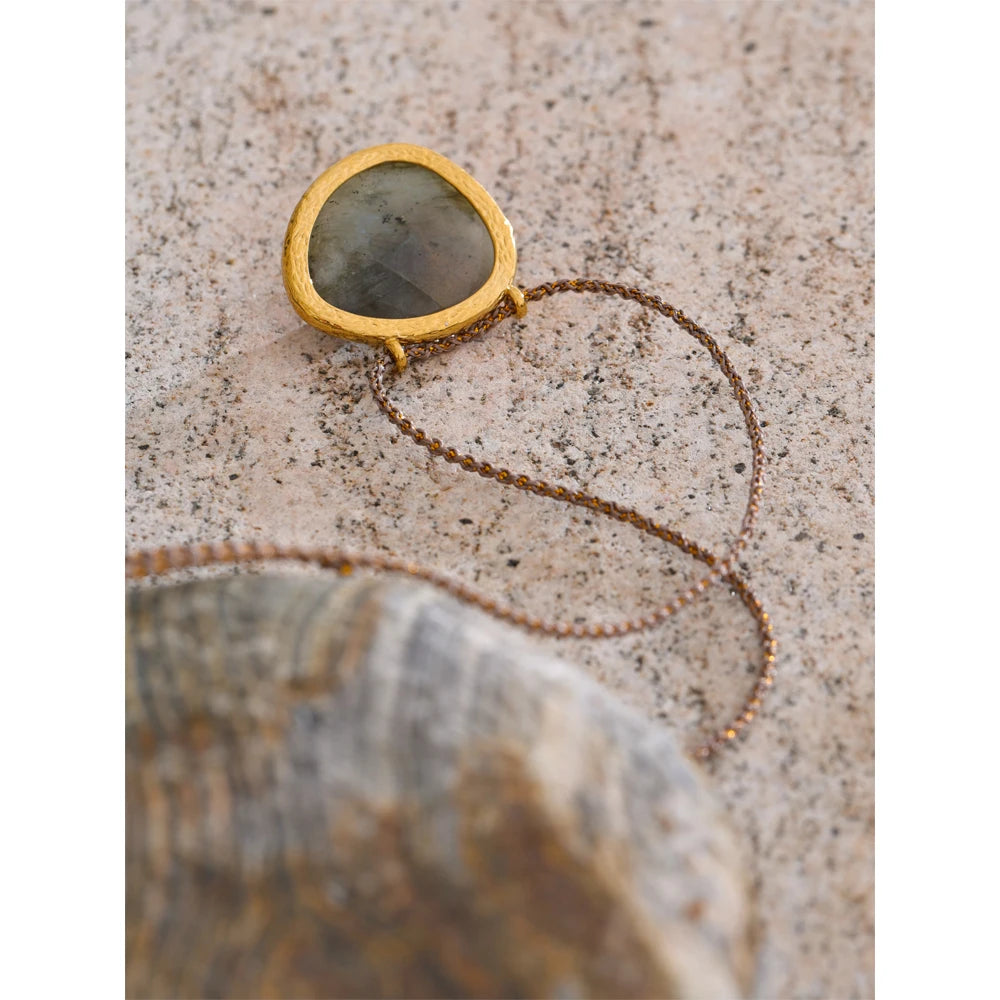 Colar com pingente pedra Ágata