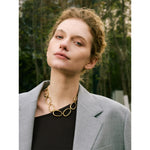 Colar feito à mão banhado a ouro