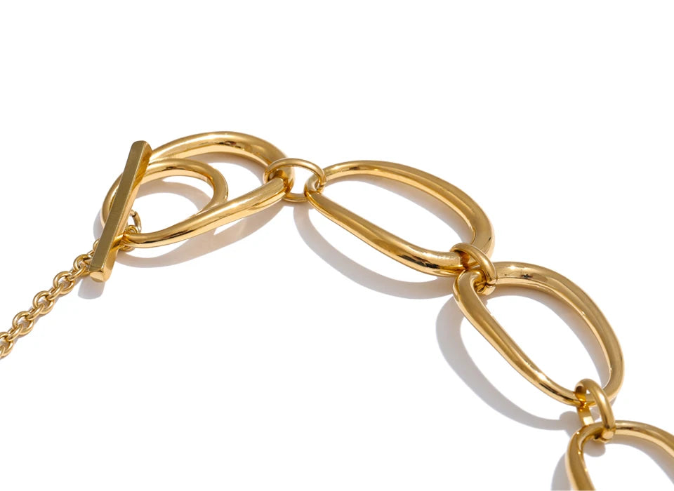 Colar feito à mão banhado a ouro