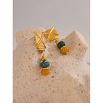 Brinco pedras artesanais francesas