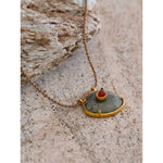 Colar com pingente pedra Ágata