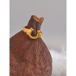 Anel Omega Banhado a Ouro