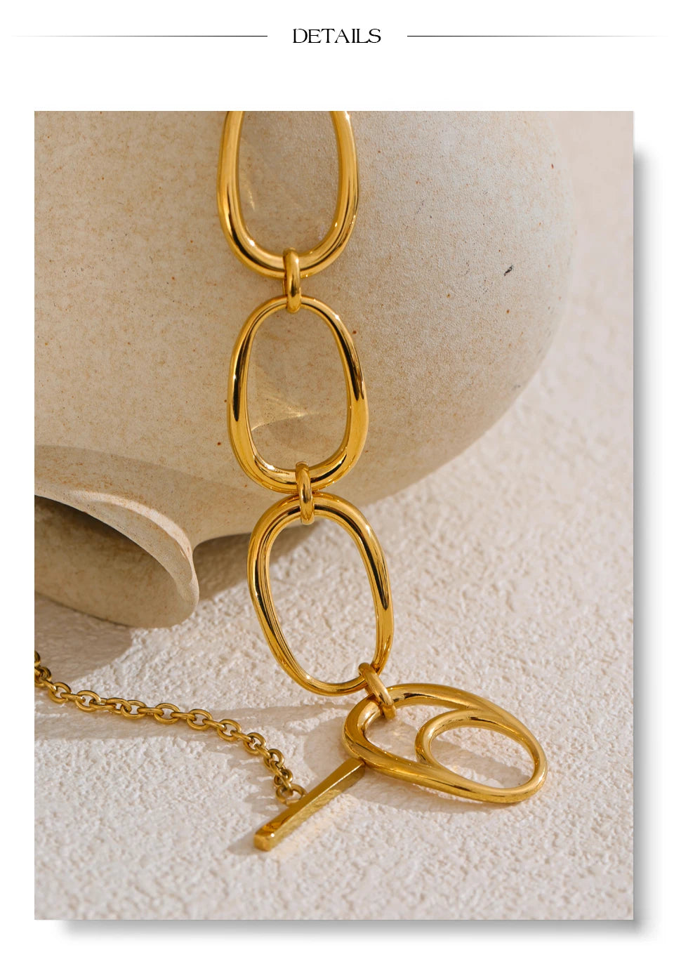 Colar feito à mão banhado a ouro